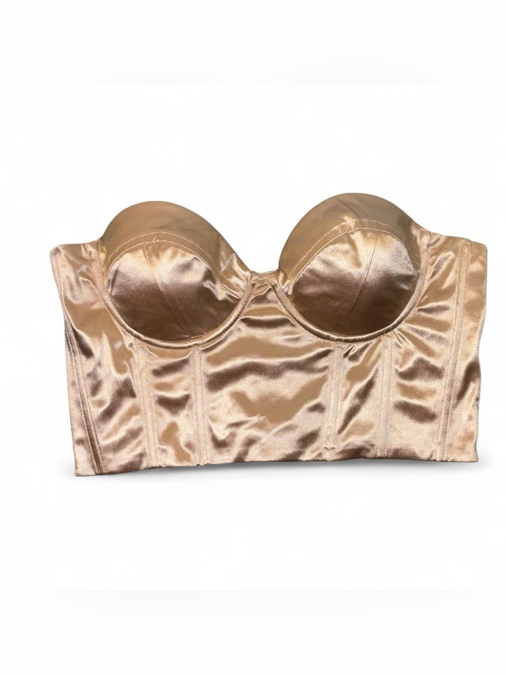 Windsor Champagne Satin Longline Bustier